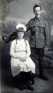 F001 Army Service Corps and daughter, Winchester studio