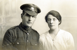 F031 Unnamed soldier, Cheshire Regiment, and lady