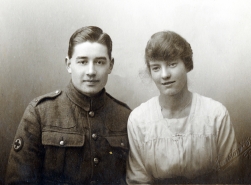 F032 Royal Army Medical Corps and lady