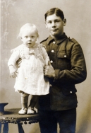 F036 Unnamed soldier and child