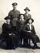 F038 Unnamed soldier and family, Wiltshire Regiment, Saffron Walden studio