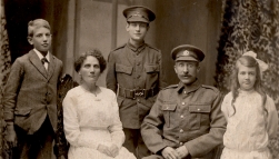 F071Royal Flying Corps (seated) and City of London Regiment (standing), mother, brother and sister