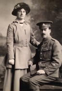 F173 Harry Richard Lee, 2nd Batalion, Worcestershire Regiment, and Nellie. Courtesy of Paul Hughes.