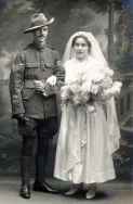 F131 Sergeant and Mrs Burley, 16 December, 1918, Edwarde Studio, Southampton.