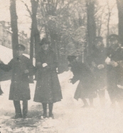 G449 British soldiers and Queen Mary's Army Auxilary Corps workers, Rouen, 1919.