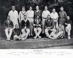 G462 Cricket XI, 5th Officer Battalion, Trinity College, Cambridge, July 1916.