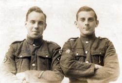 G034 Fred, Royal Army Medical Corps and other with wheelwright trade badge, Barnstaple