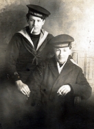 G109 Seamen, Lewis and other, HMS Saltburn and HMS Kaldonan Castle, Harwich studio