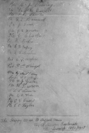G223 The names of the 'Happy Twenty, 2nd 4th Battalion, Norfolk Regiment, Lowestoft, 18th February, 1915