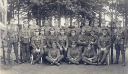 G393 South Staffordshire Regiment, Ernest Geroge Shelley far-right, standing. Courtesy of Wendy Parker