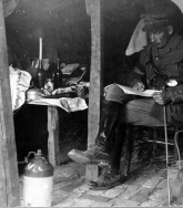 B289 British officer in dug-out.