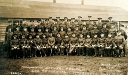 U112 20th Battalion, King's Liverpool Regiment, 4th Pals, commanding officer, adjutant and sergeants. Courtesy of AngelJCake.