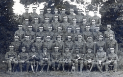 U006 Royal Artillery officers' training, Trowbridge, 1917, Harold Stephens of 16, Fern Grove, Liverpool, top row 2nd left