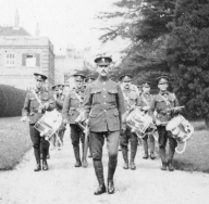 U030 14th Btn Northumberland Fusiliers parading from Halton House