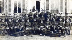 U037 Mixed group. 10th Brigade HQ, France, January 1919. Royal Garrison Artillery, Royal Engineers and others