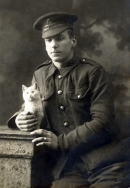 A162 Unnamed soldier with kitten