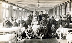 W002 First Eastern General Hospital, Cambridge, Sgt. Ernest Taylor seated right of nurse_W.