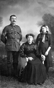 F206 Sergeant John Fletcher of Doves Holes and family, 6th Battalion, Sherwood Foresters, shot by a sniper 13 Apr 1915, courtesy of Michael Briggs