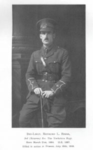 A596 Lieutenant Binns, killed 10 July 1916, courtesy of Dominic Medley