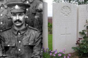A600 CSM William Goddard MM from Stoney Middleton 6th Battalion, Sherwoods killed 1 July 1916 courtesy of Michael Briggs
